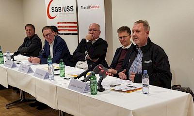 Matthias Hartwich (a destra) alla conferenza stampa.